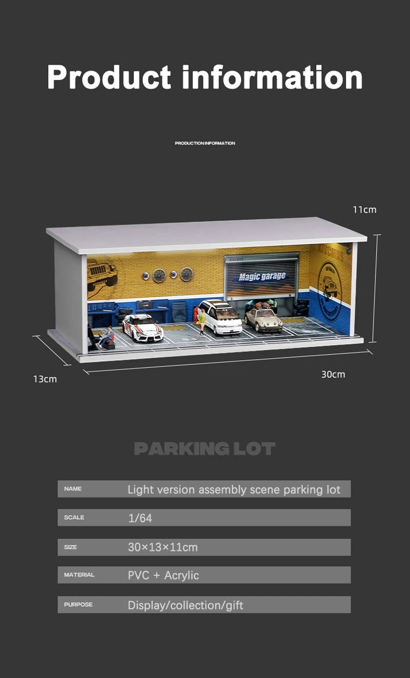 1/64 Garage Model Scene with Light