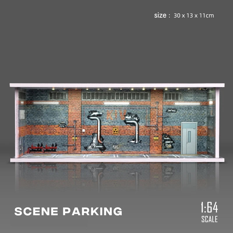 1/64 Garage Model Scene with Light