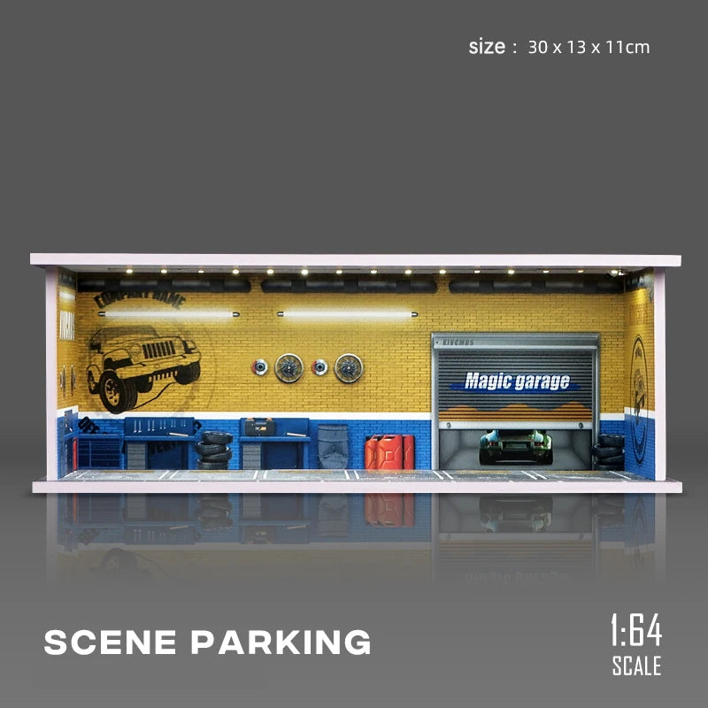 1/64 Garage Model Scene with Light