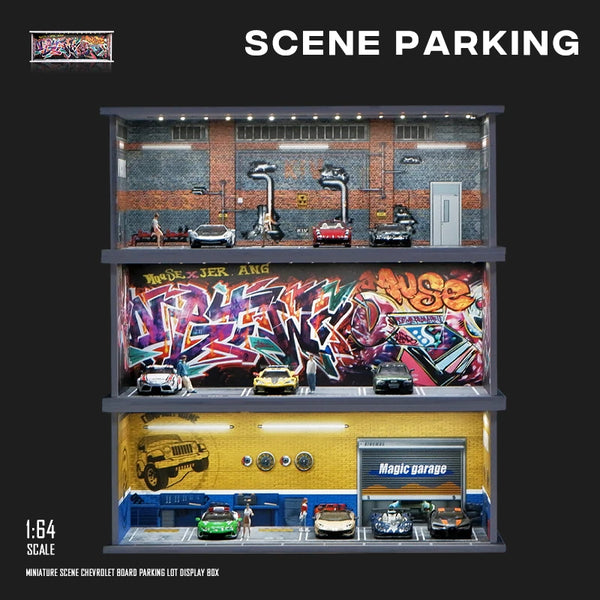 1/64 Garage Model Scene with Light