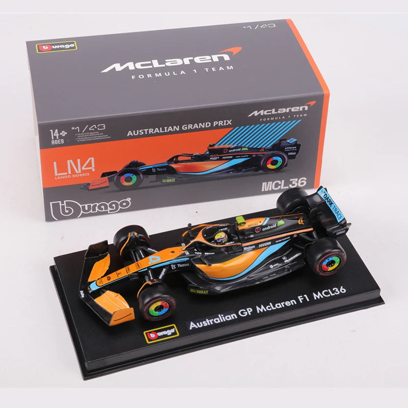 Bburago 1:43 2022 McLaren MCL36  F1 Racing Car