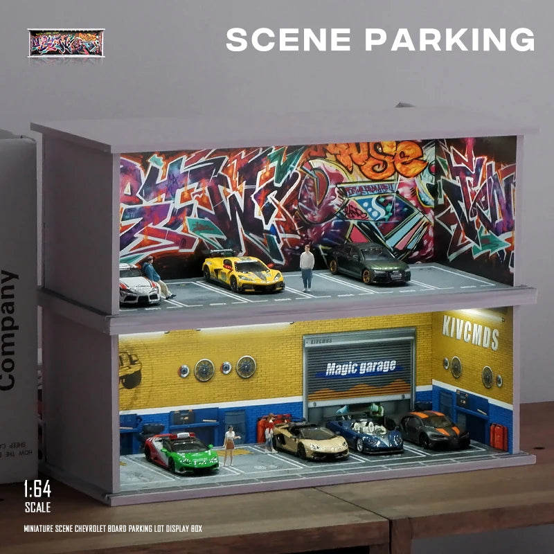 1/64 Garage Model Scene with Light
