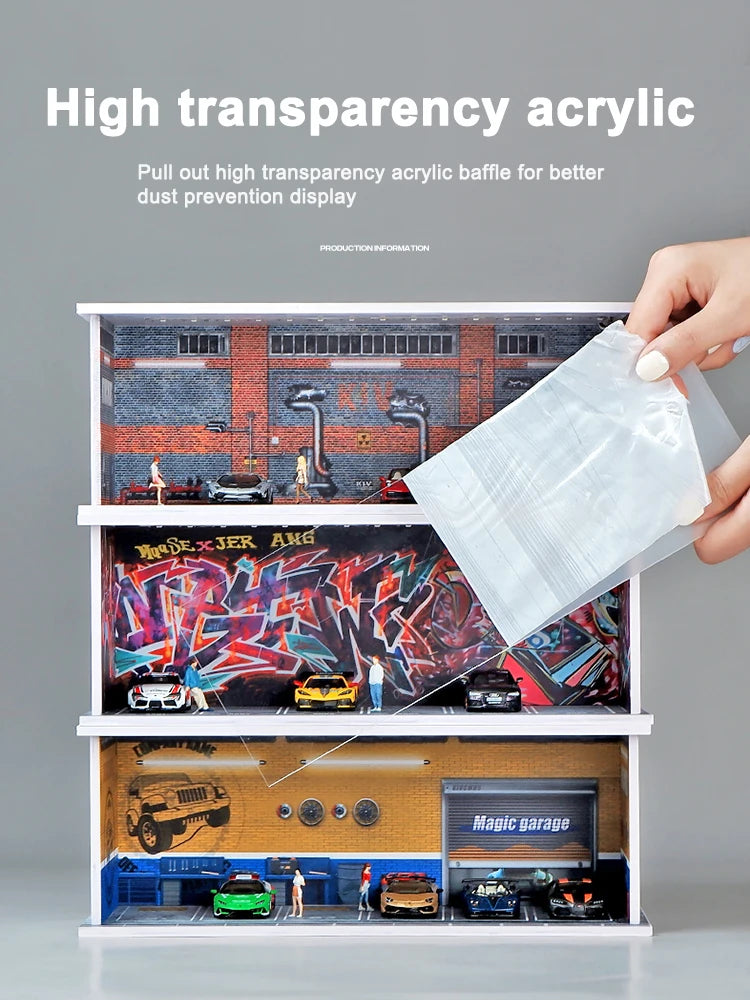 1/64 Garage Model Scene with Light