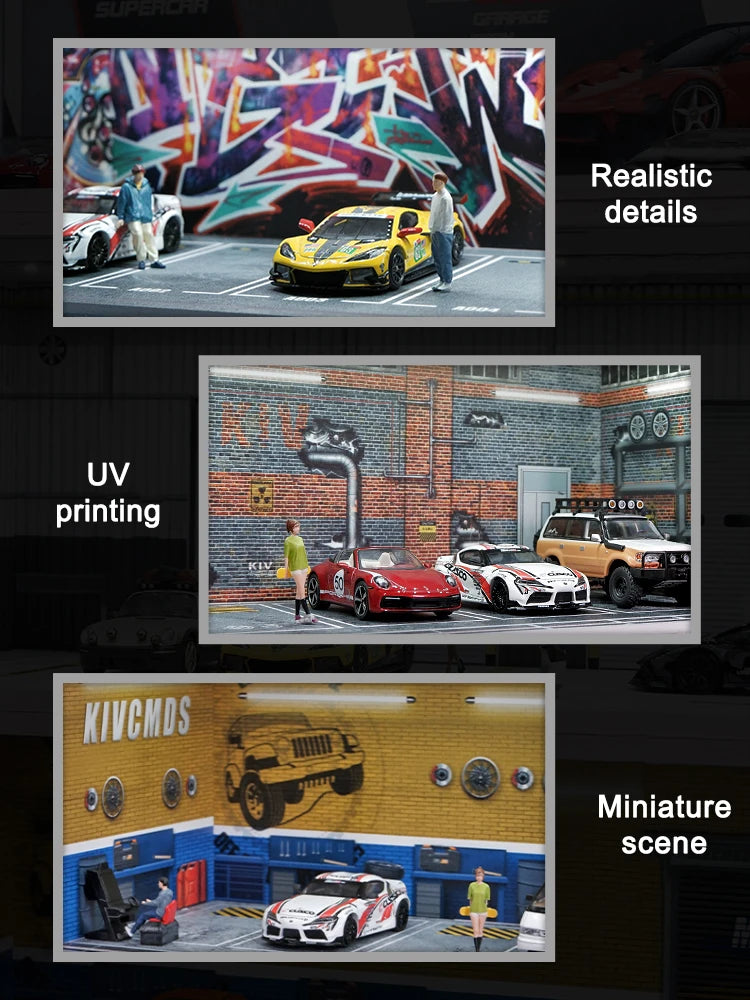 1/64 Garage Model Scene with Light