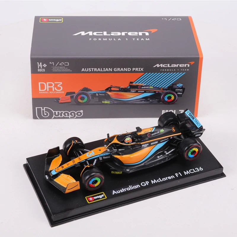 Bburago 1:43 2022 McLaren MCL36  F1 Racing Car