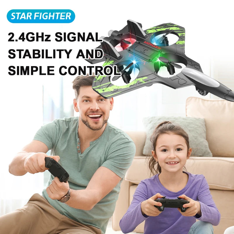 RC Jet Plane – 2.4G Foam Glider with Lights