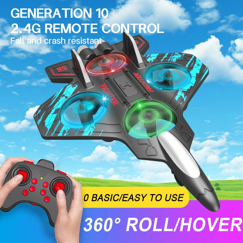 RC Jet Plane – 2.4G Foam Glider with Lights
